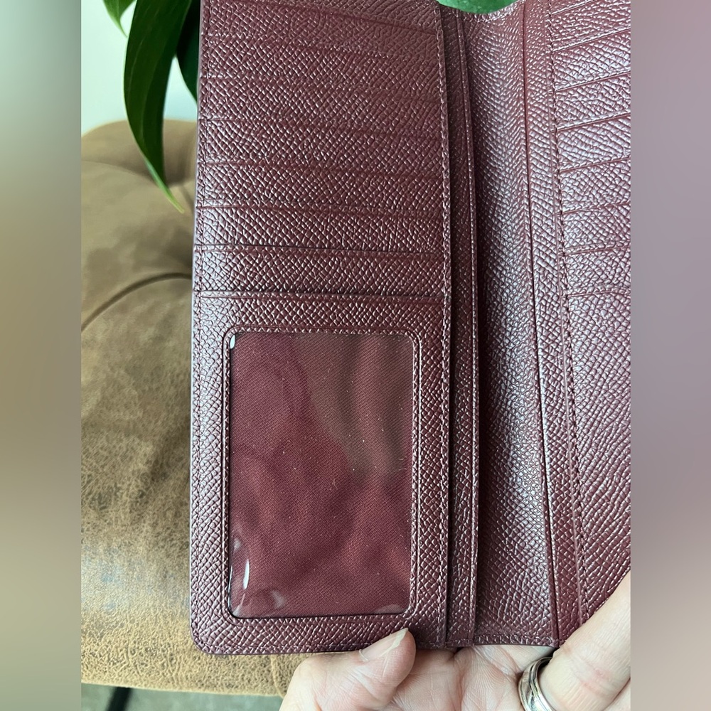 Coach Slim Crossgrain Leather Wallet in Light Coral - Picture 4 of 9